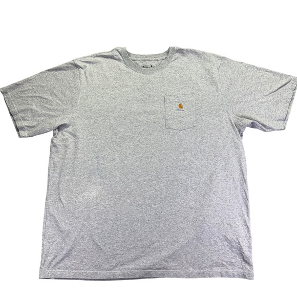 Carhartt Other - Carhartt‎ Mens 3XL Tall Gray Loose Fit Work Pocket T Shirt Built To Serve